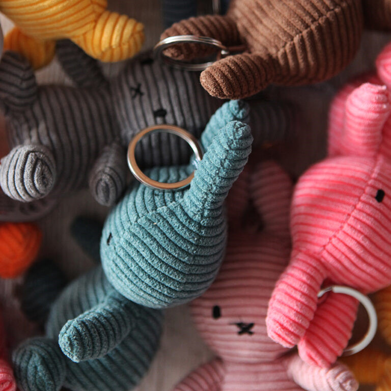 Schlüsselanhänger Miffy Kordsamt Blau #2