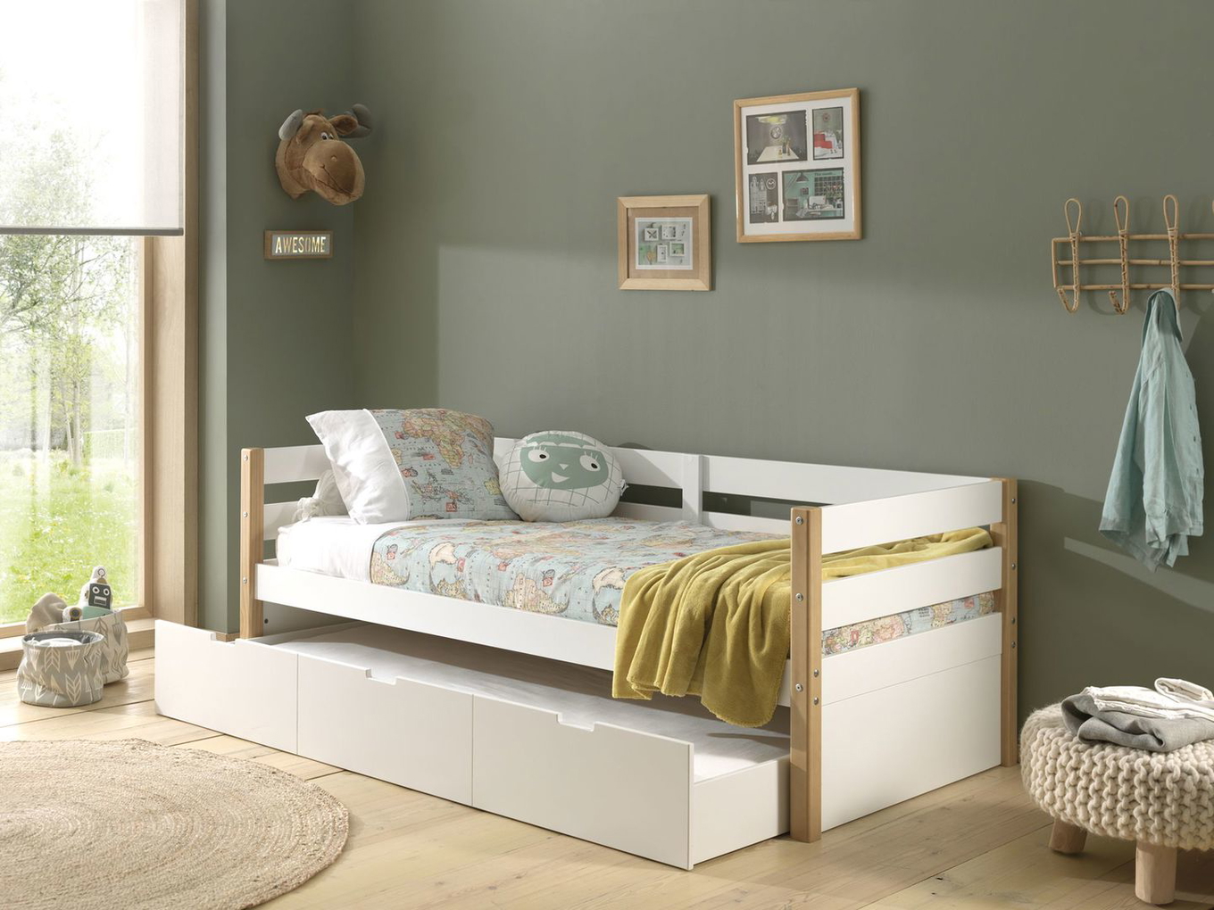 Kojenbett Margrit Side Rails mit Ausziehkasten 4