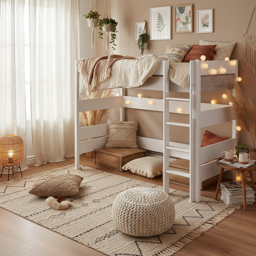 Mittelhohes Bett Kira Nautik mit gerader Leiter, 90 x 200 cm 4