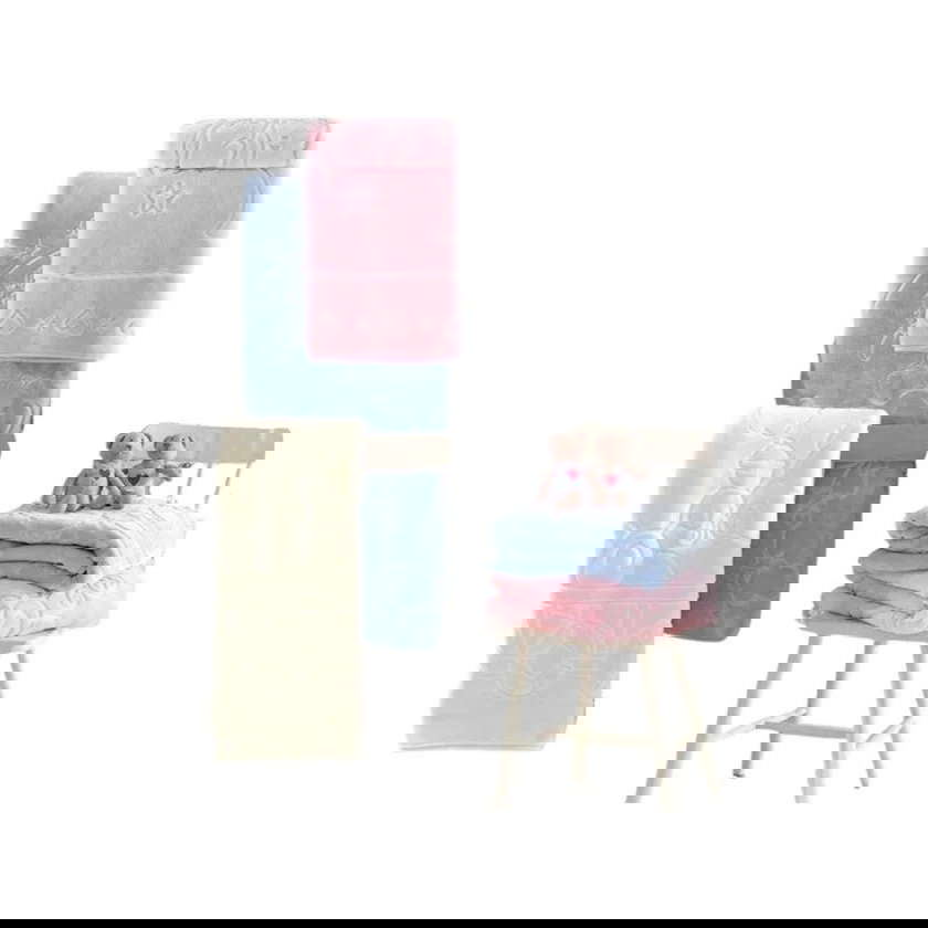 Babydecke Emboss Blau 3