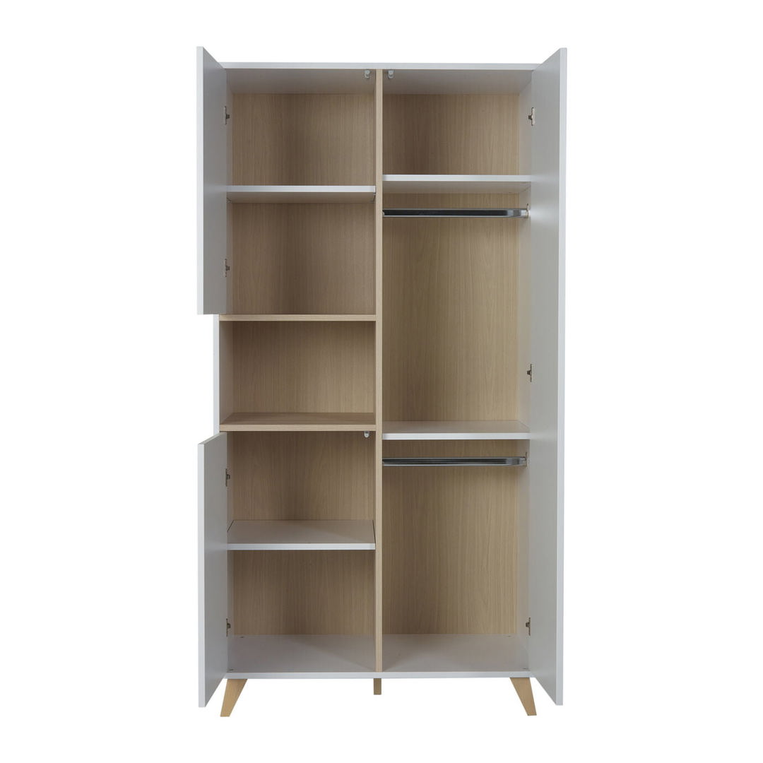 Kleiderschrank Loft Weiss, 2-türig 3