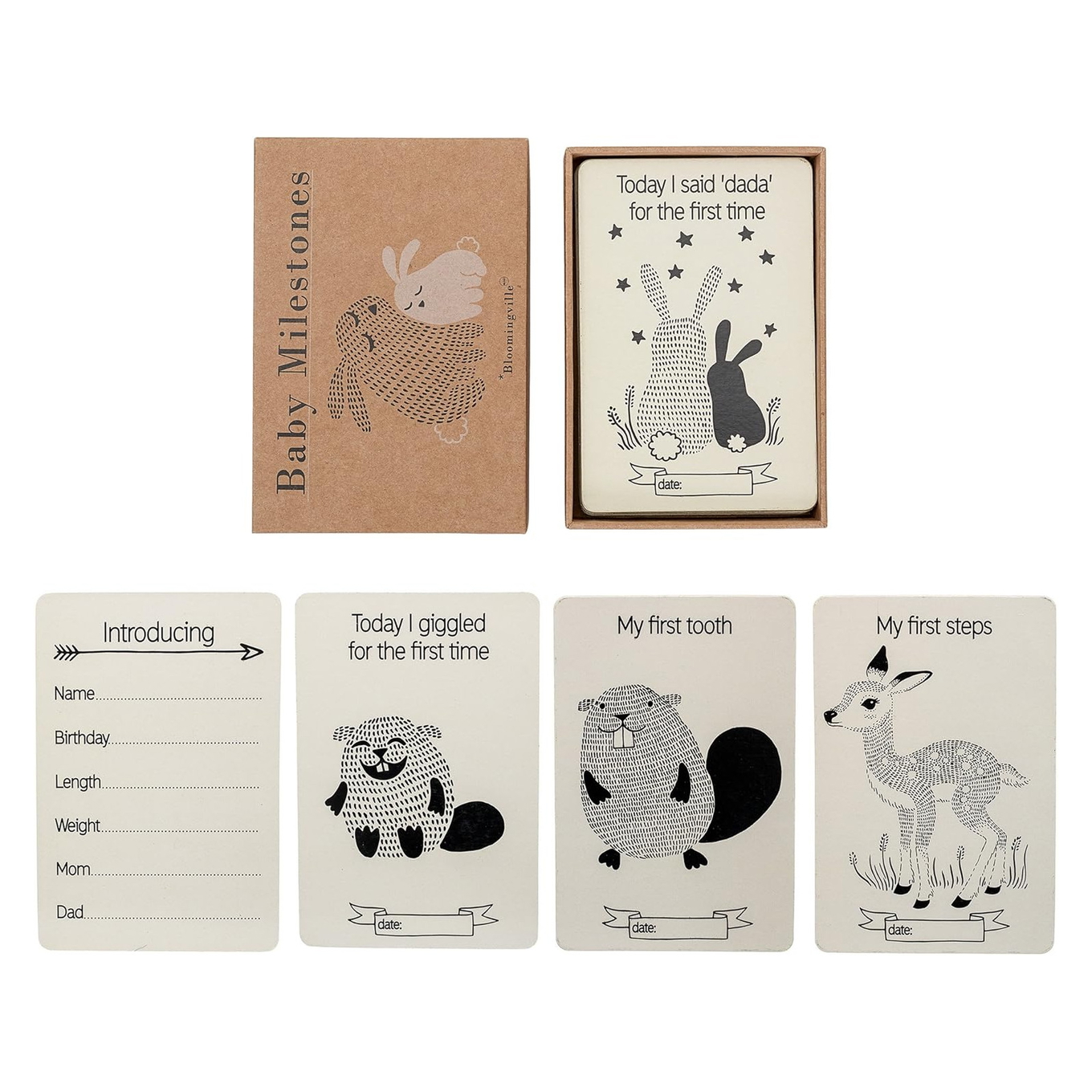 Meilensteinkarten Paper Nature