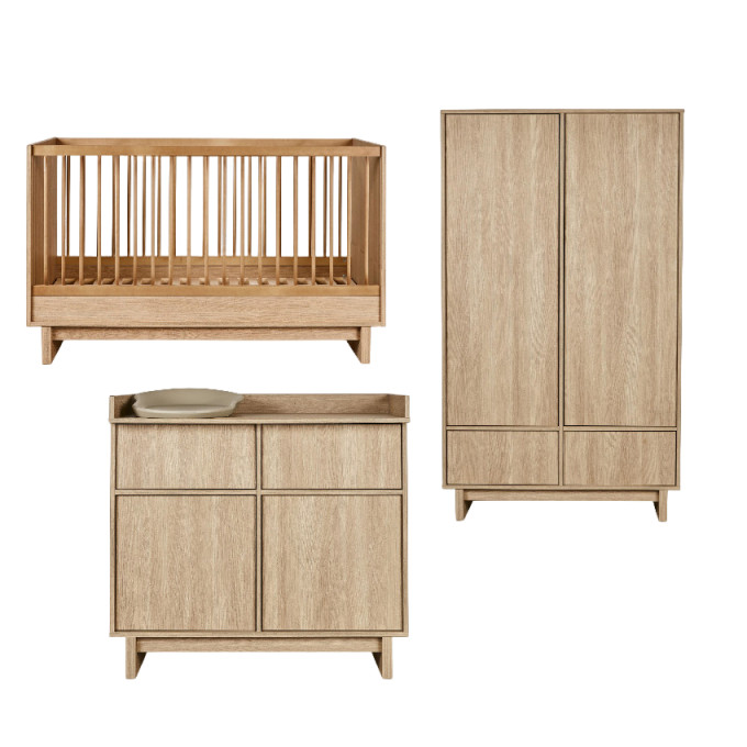 Babyzimmer Kyo Set 3-teilig  Honey Ash