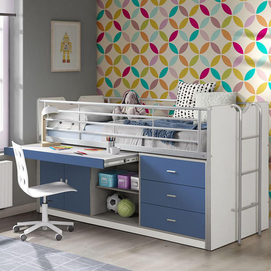 Kombibett Halbhoch Bonny Blau #2