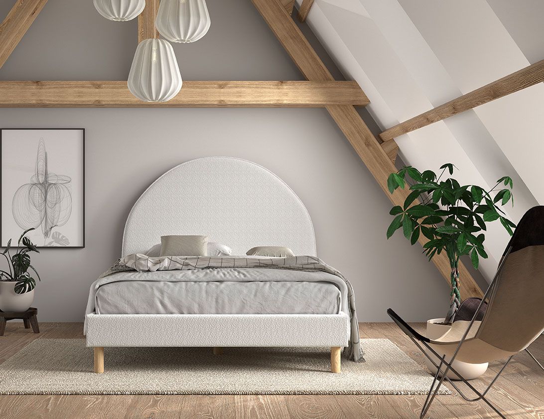 Bett Moon Weiss, 140 x 200 cm 3