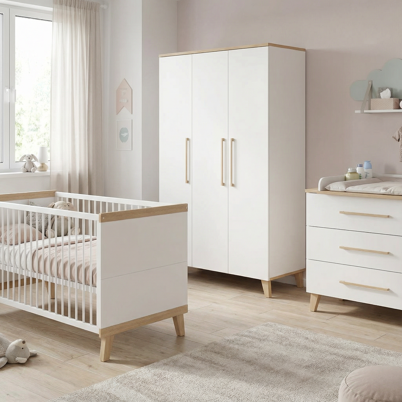 Kleiderschrank Oscar 3-türig 6