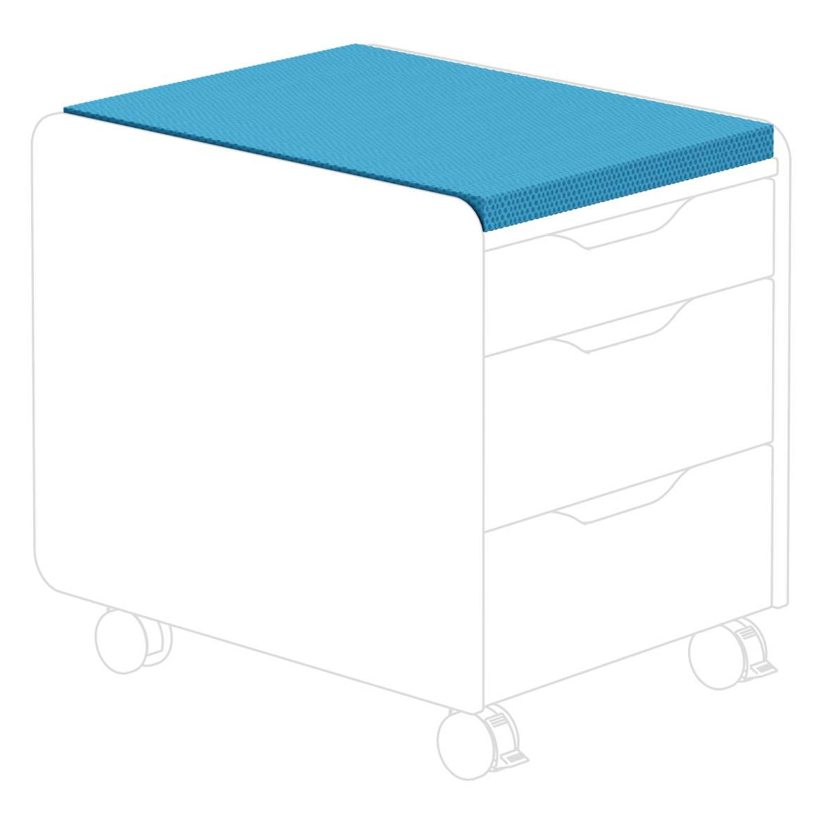 Sitzpolster mit 3D-Bezug Azurblau