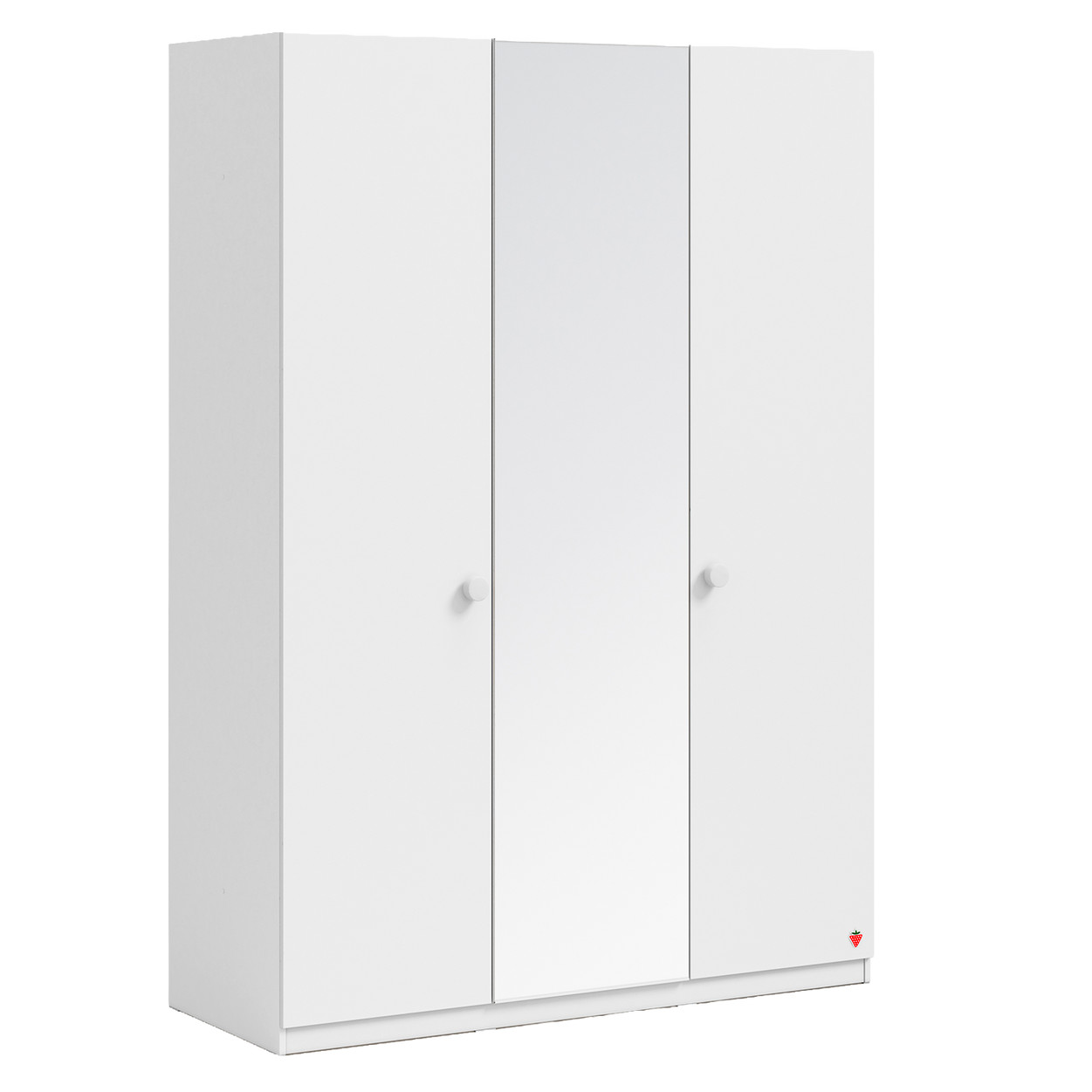 Kleiderschrank Varia White 3-türig mit Spiegel