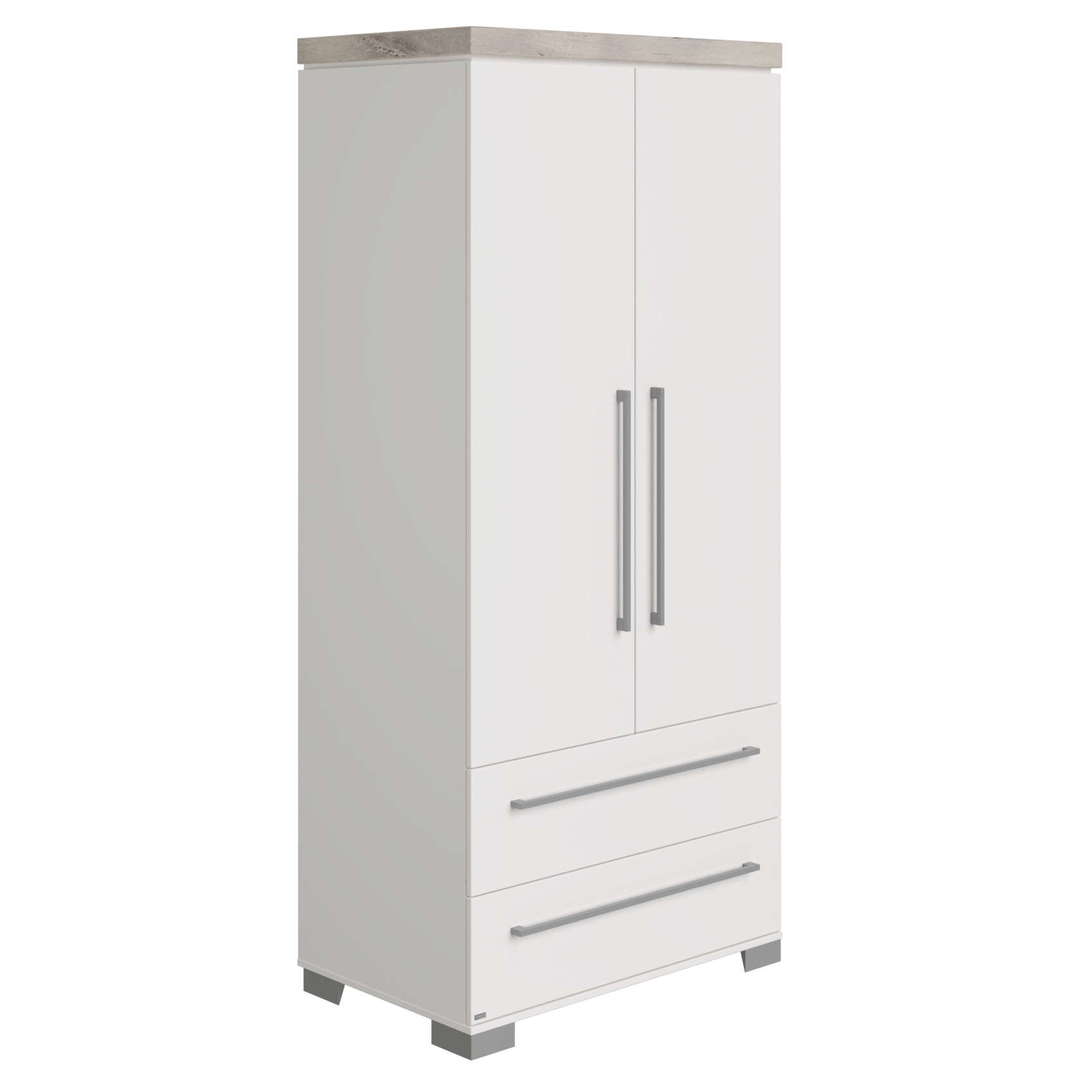 Kleiderschrank Kira 2-türig mit Schubladen, Nautik