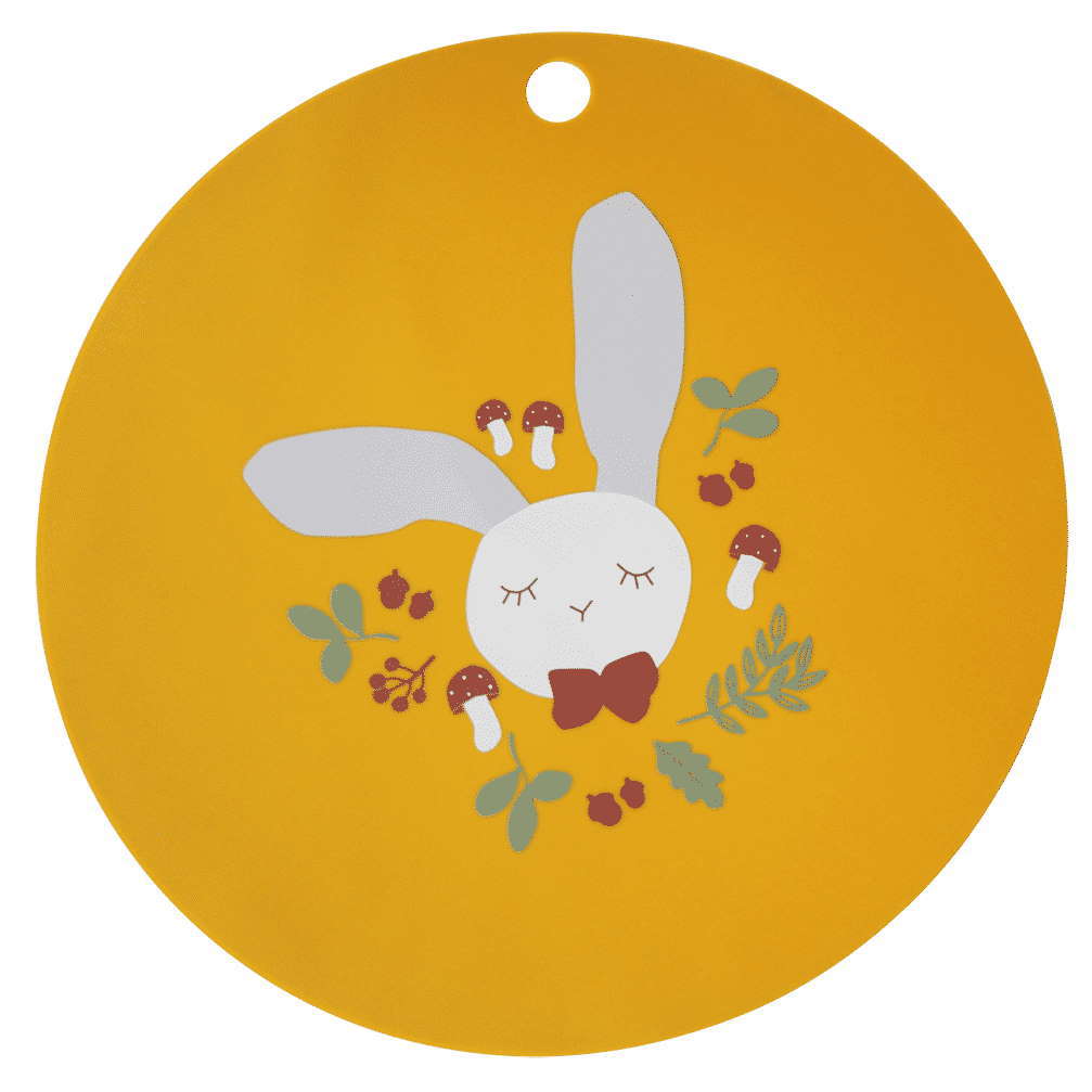 Silikonmatte Hase Senfgelb