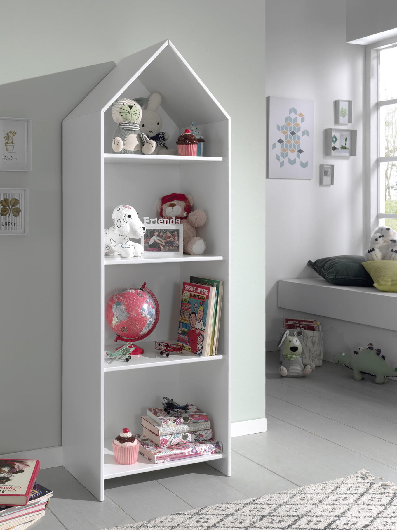 Regalschrank Casami 3-teilig Set Weiss, Pink 5