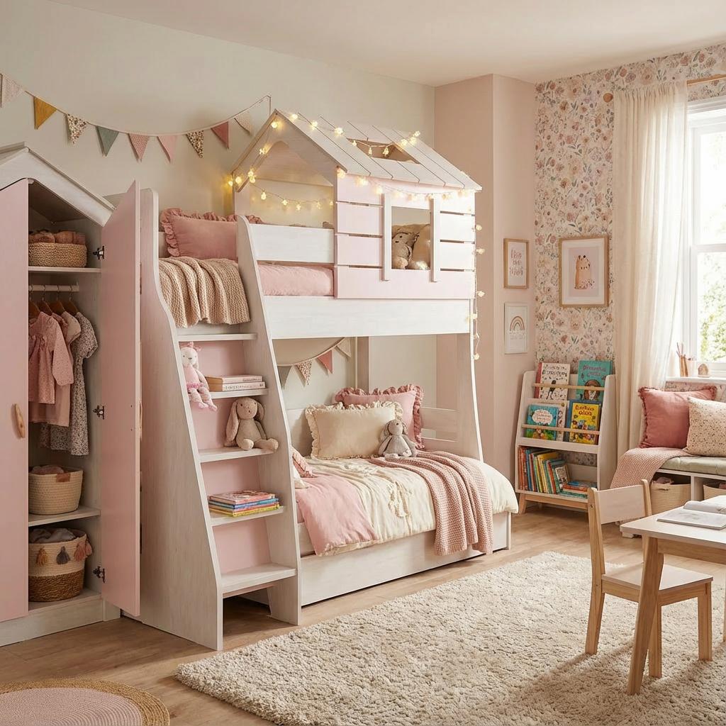 Etagenbett My House Pink 6