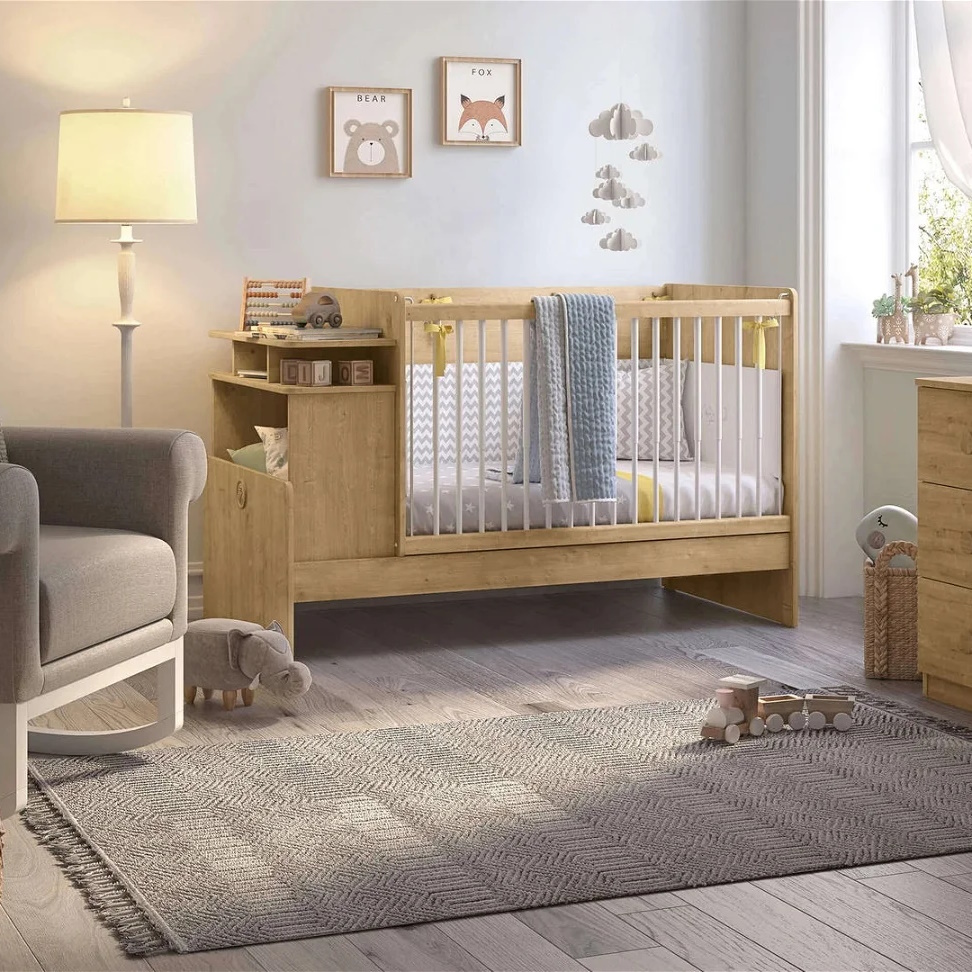 Babybett Mocha Umbaubar mit Ablage #2