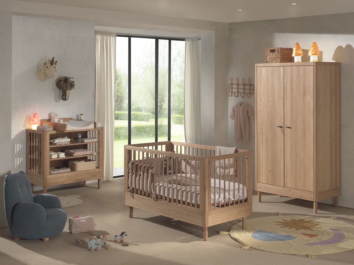 Babyzimmer Forrest Eiche 4-teilig Set B #2