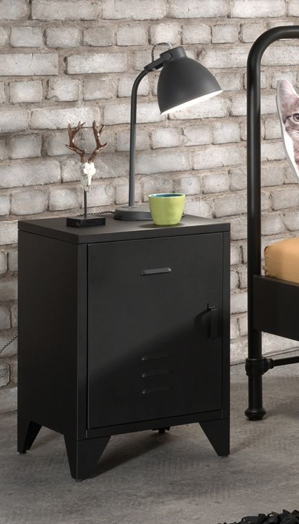 Kinderzimmer Bronxx 2-teilig Set Schwarz 4