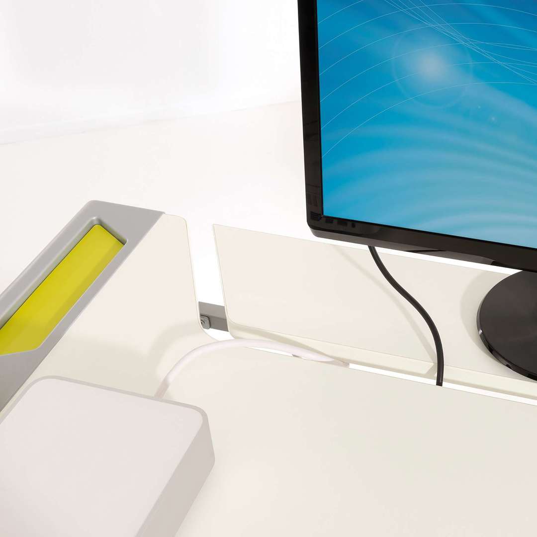 Schreibtisch Tablo Weiss Blau 6