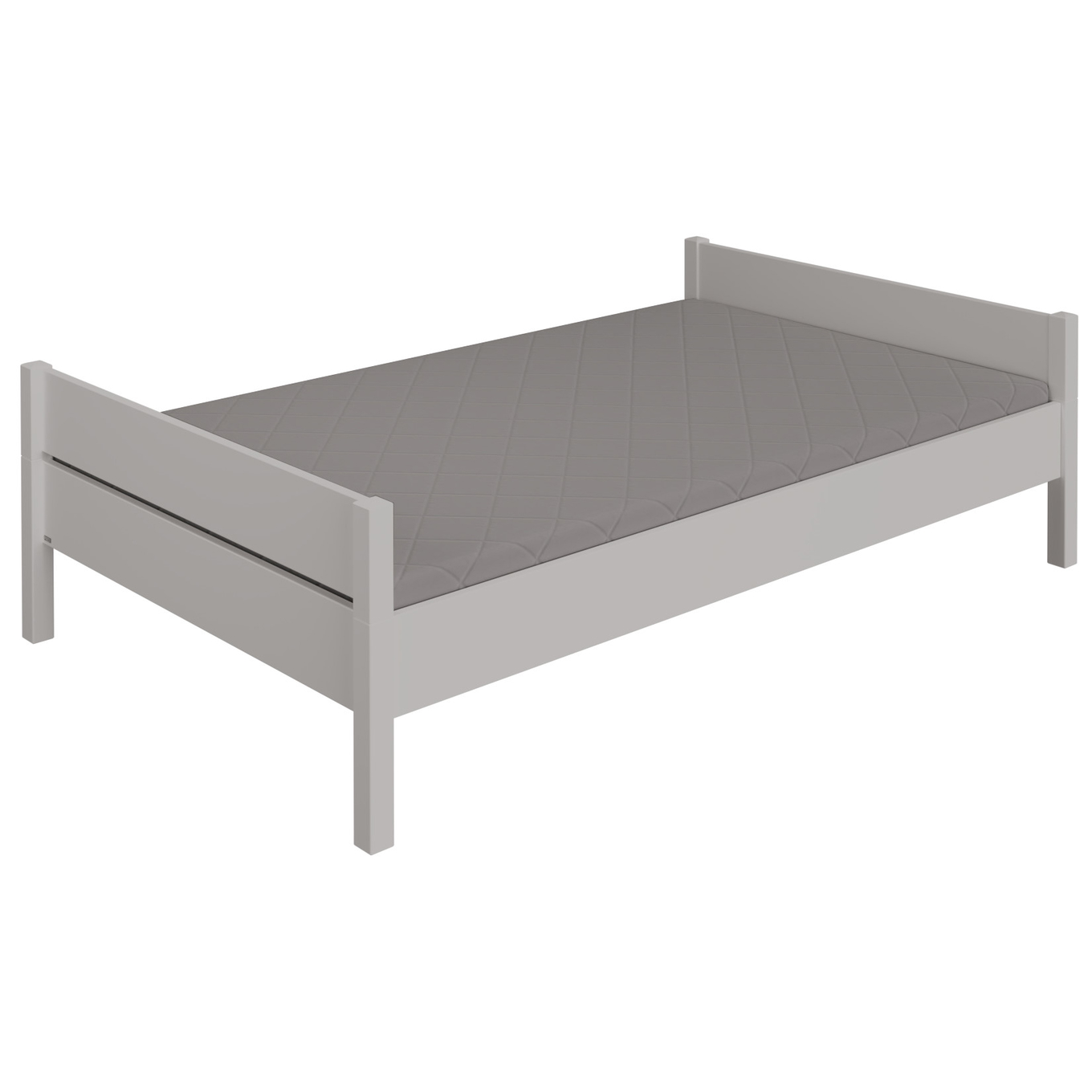 Bett Tiago Kieselgrau, 90 x 200 cm