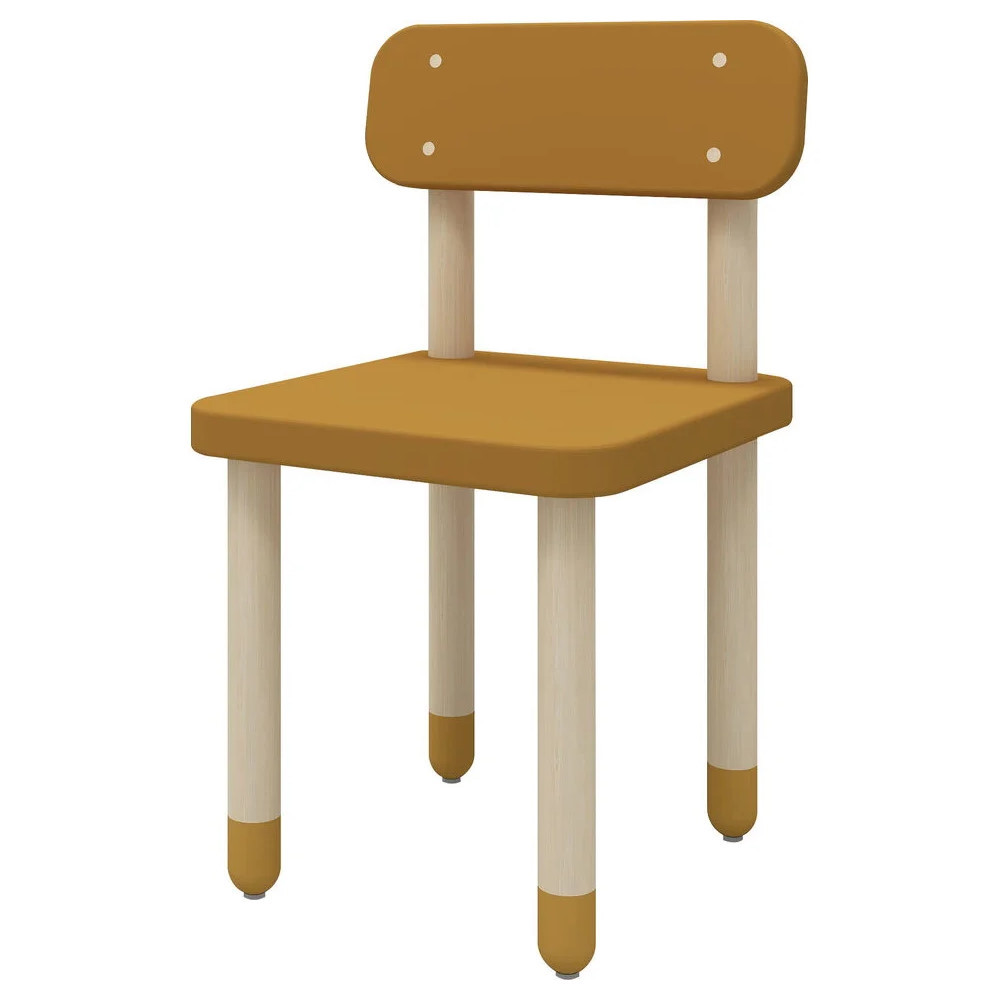 Kinderstuhl mit Rückenlehne Senfgelb