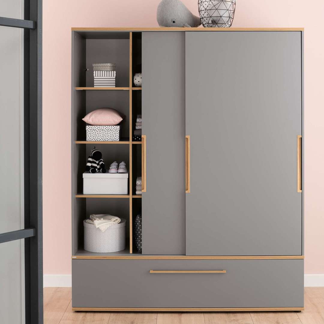 Kleiderschrank Sten mit Schiebetür, Breit #2