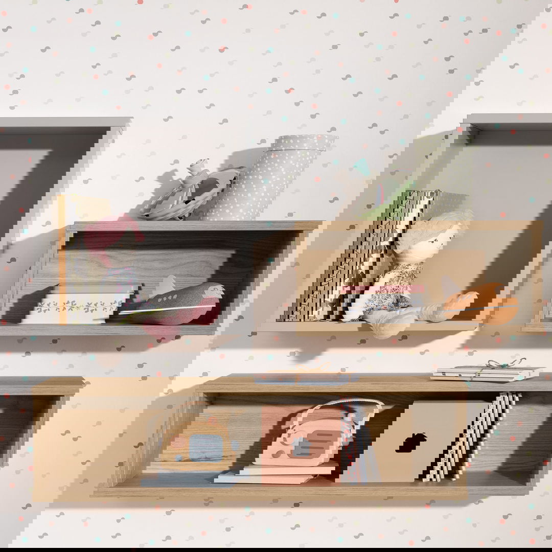 Wandregal Rechteckig Lang Eiche #2