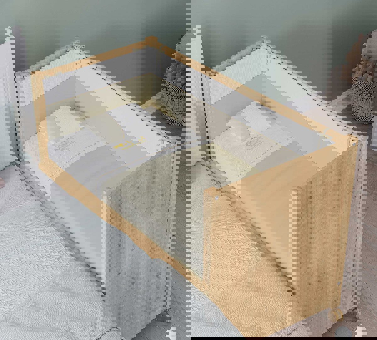 Babybett 2 in 1 Eiche 6