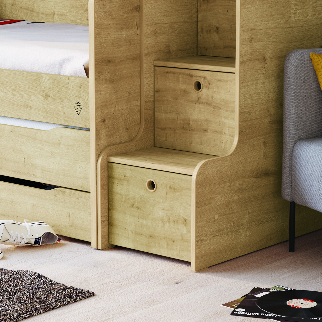 Hochbett Studio Set Holz, Set 1 5