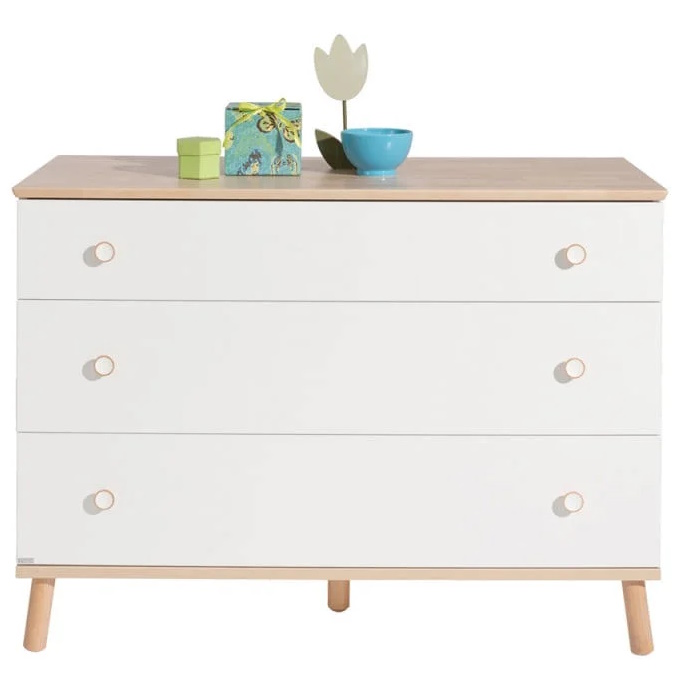 Kommode Ylvie Breit Front Weiss