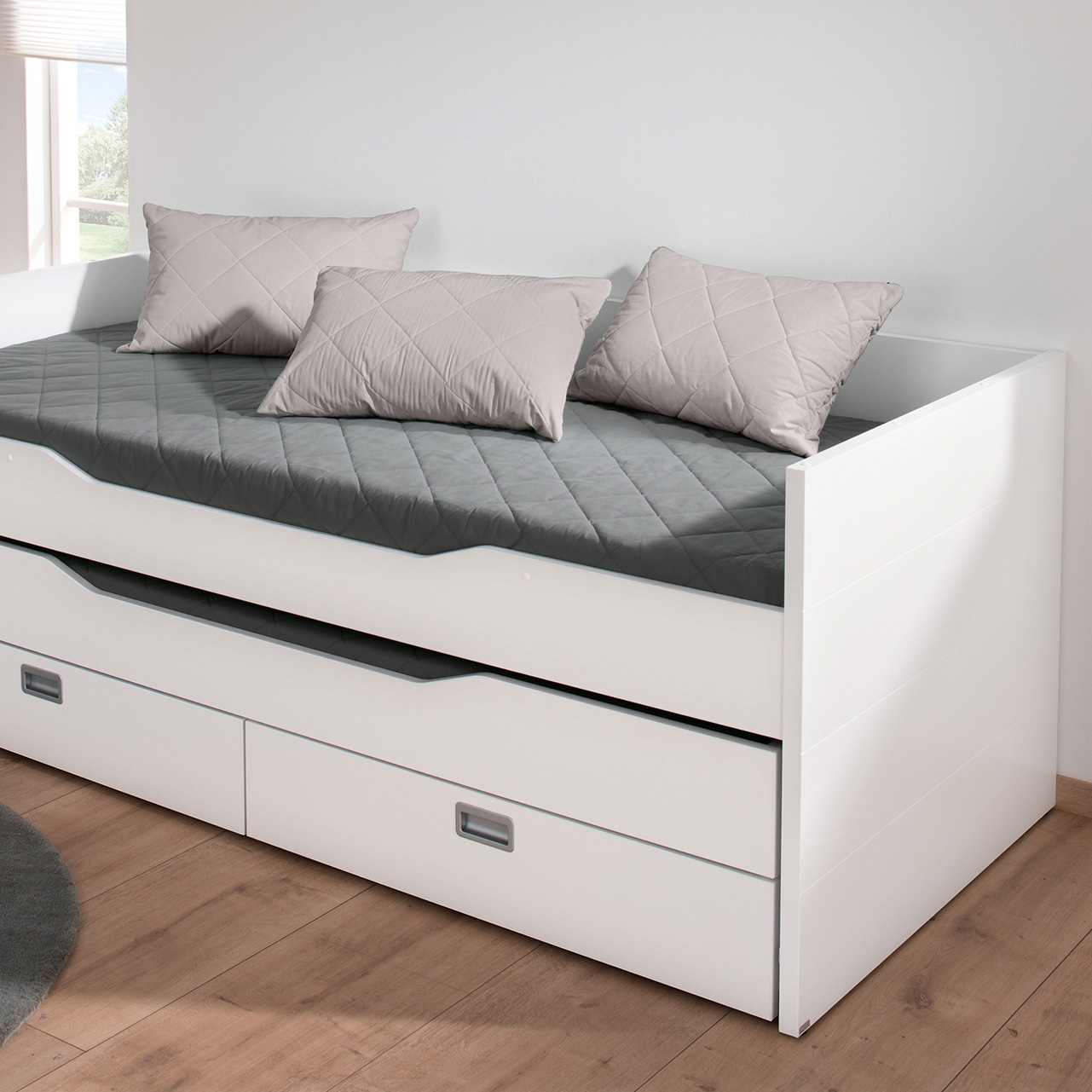 Partykissen Lang aus Baumwolle Taupe