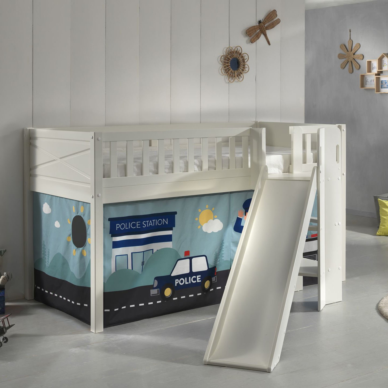 Halbhohes Bett Scott Police mit Rutsche #2