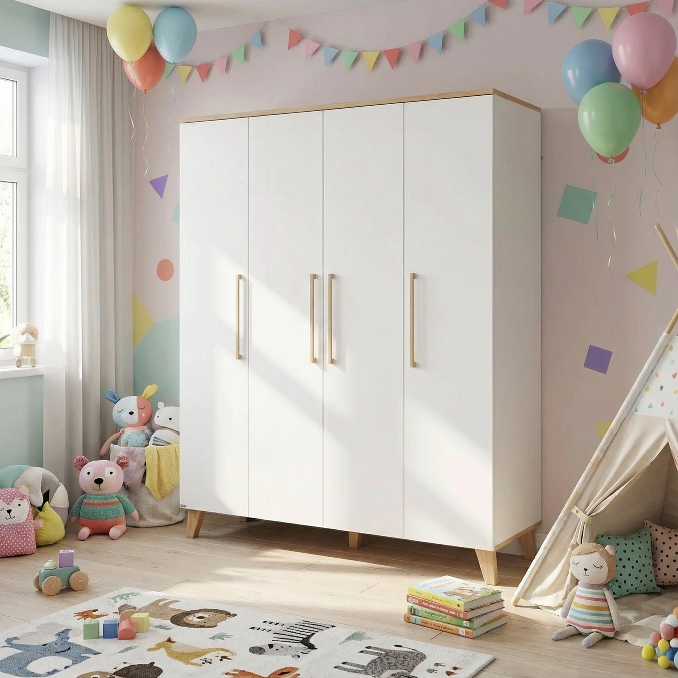 Kleiderschrank Oscar 4-türig 7