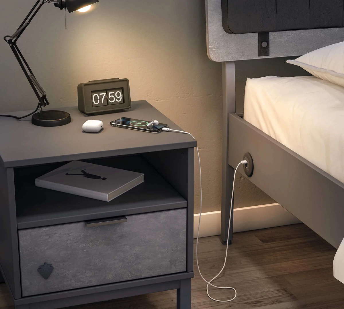 Nachttisch Space Gray 3
