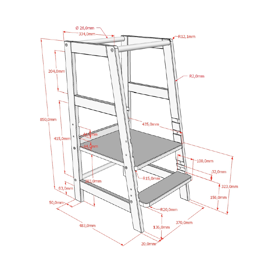 Lernturm Forrest Weiss 3