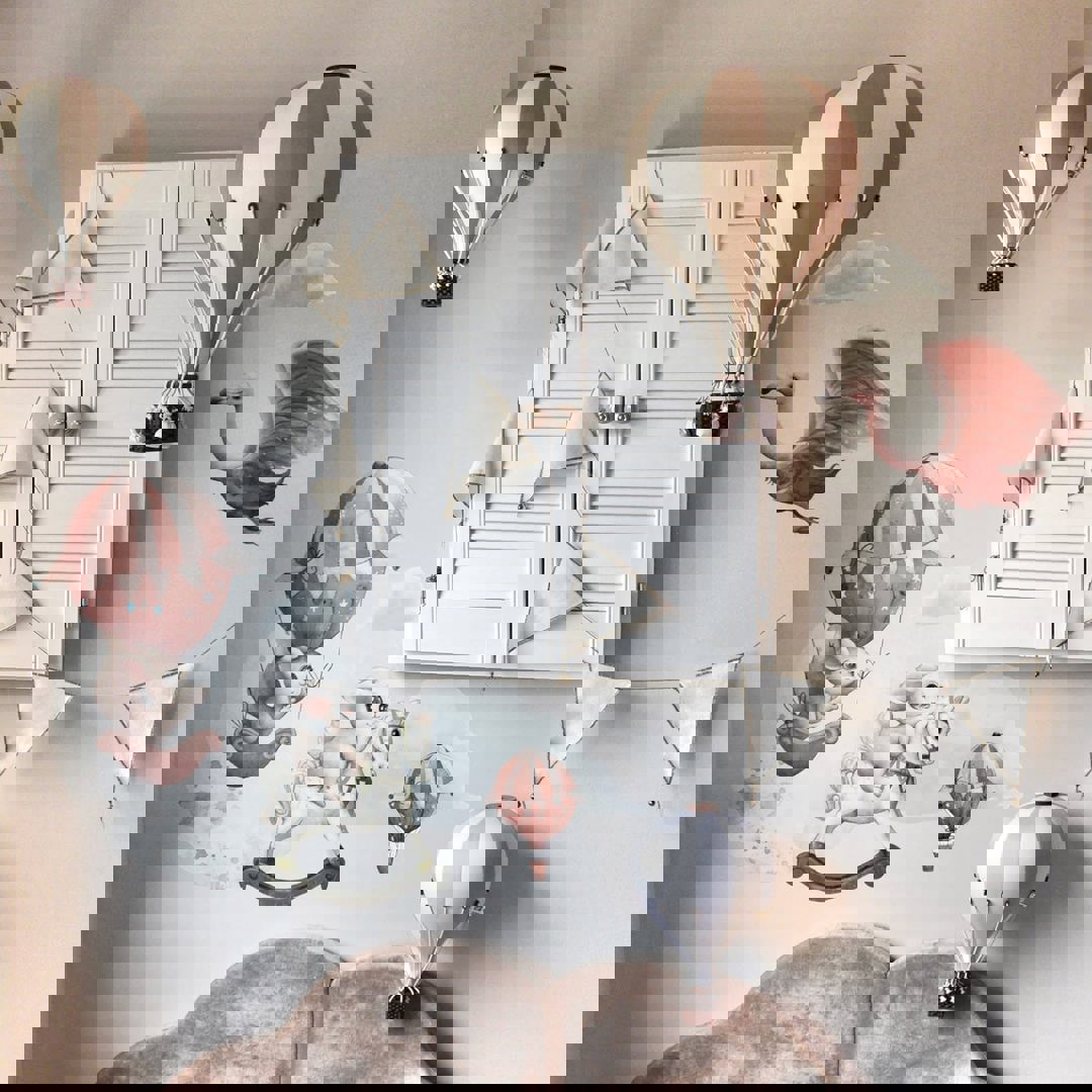 Deko Heissluftballon Hellbraun Creme S 3