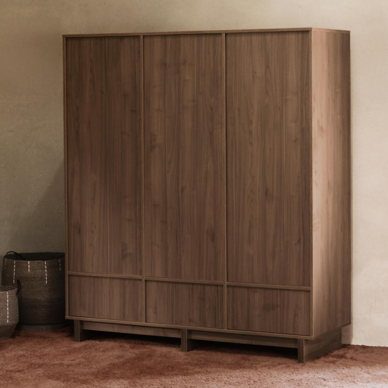 Kleiderschrank Kyo Braun, 3-türig #2