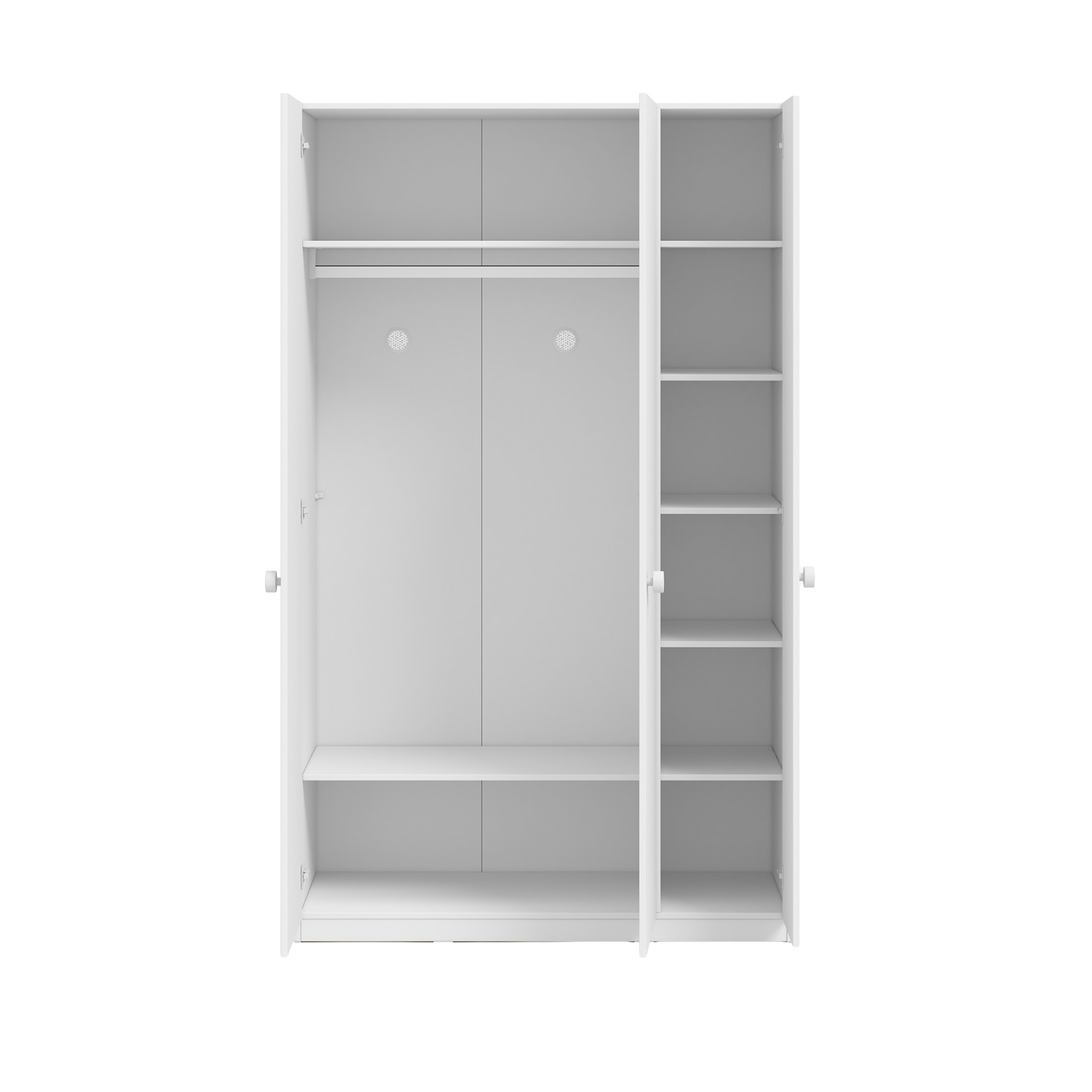Kleiderschrank Varia White 3-türig 5