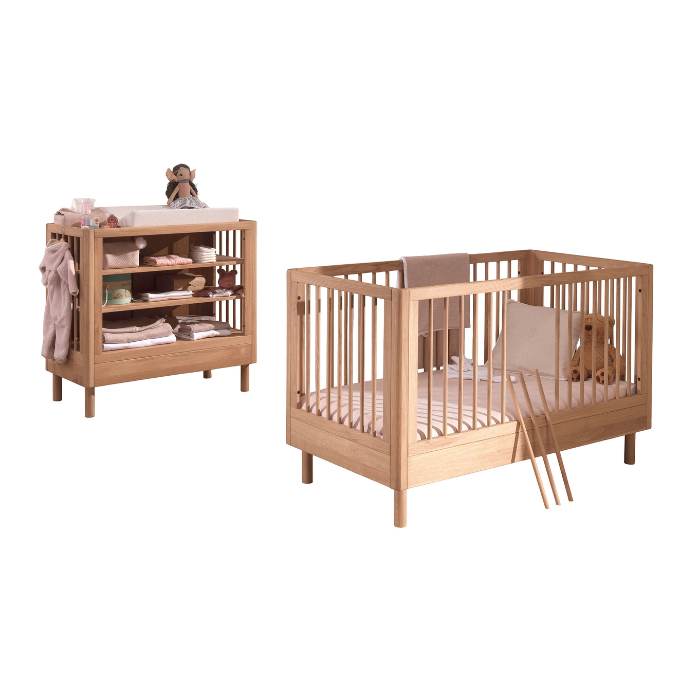 Babyzimmer Forrest Eiche 2-teilig Set B