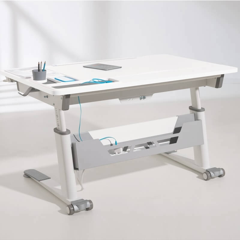 Schreibtisch Jaro Weiss für Rechtshänder 11