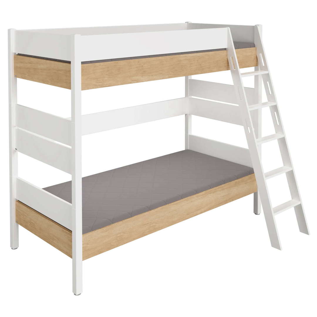 Hohes Etagenbett Kira Nebraska mit Schrägleiter, 90 x 200 cm