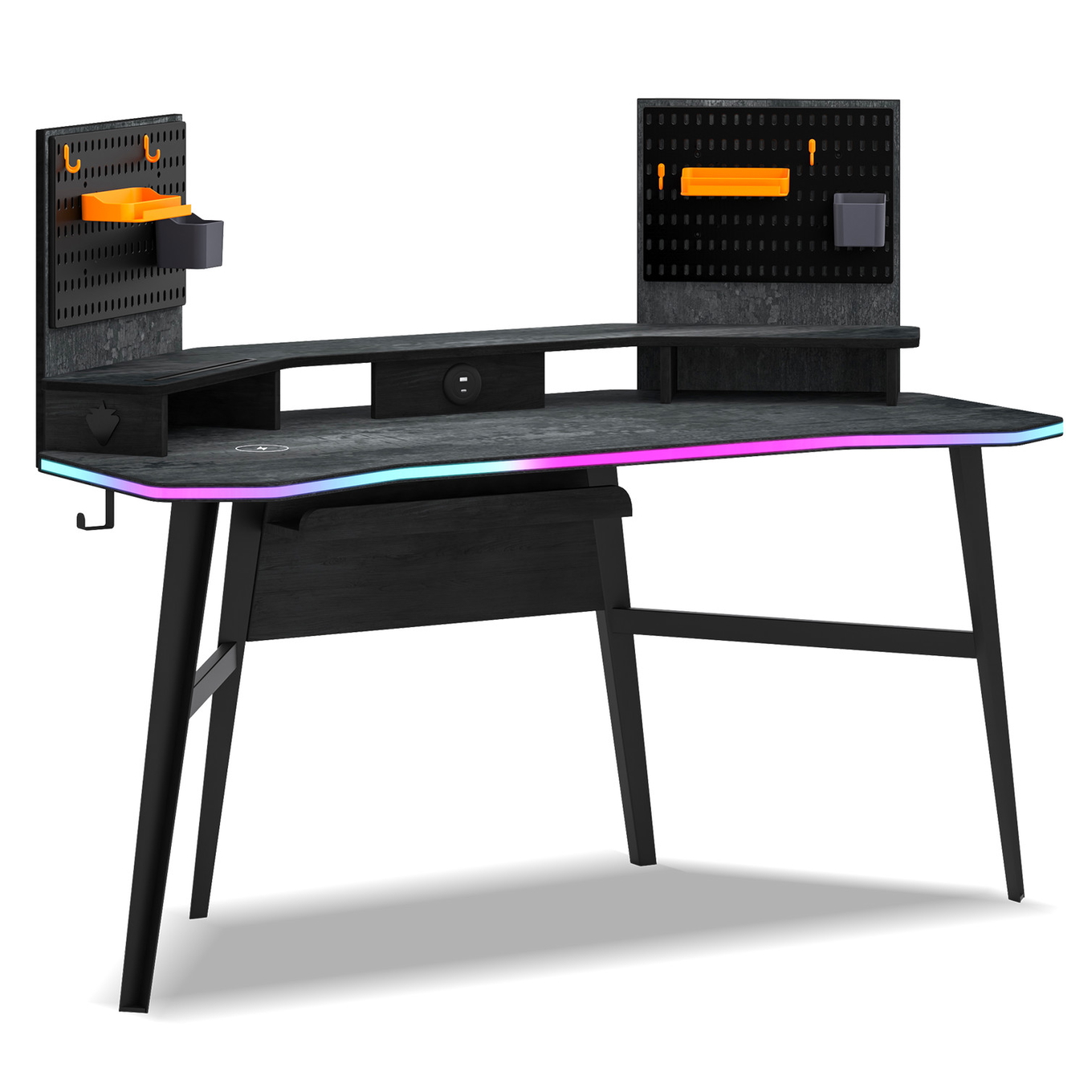 Schreibtisch Gaming Dark Metal