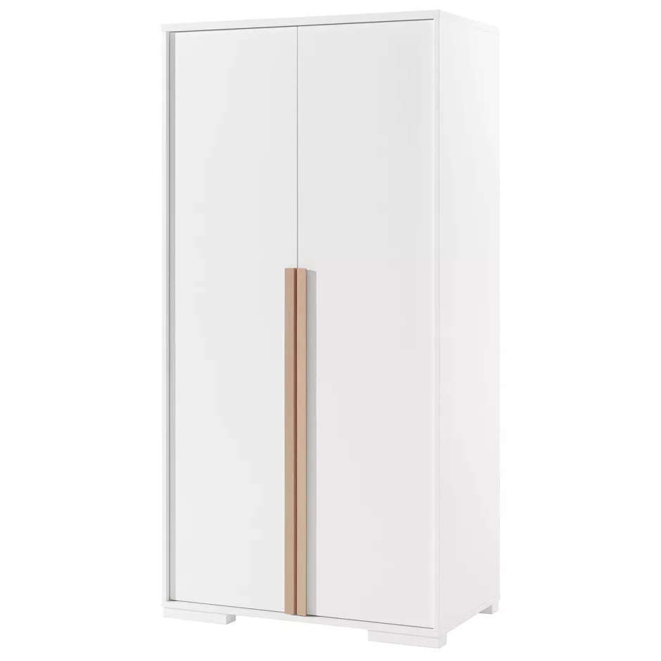 Kleiderschrank London Weiss, 2-türig