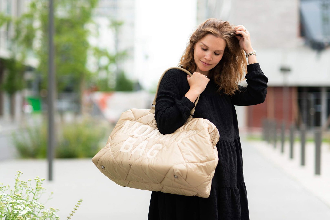 Mommy Bag Gesteppt Beige 10