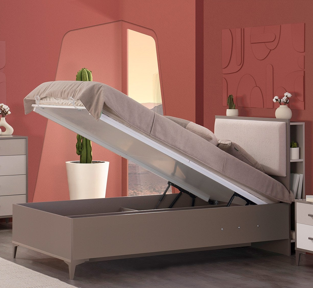 Bett Riga mit Stauraum, 120 x 200 cm #2