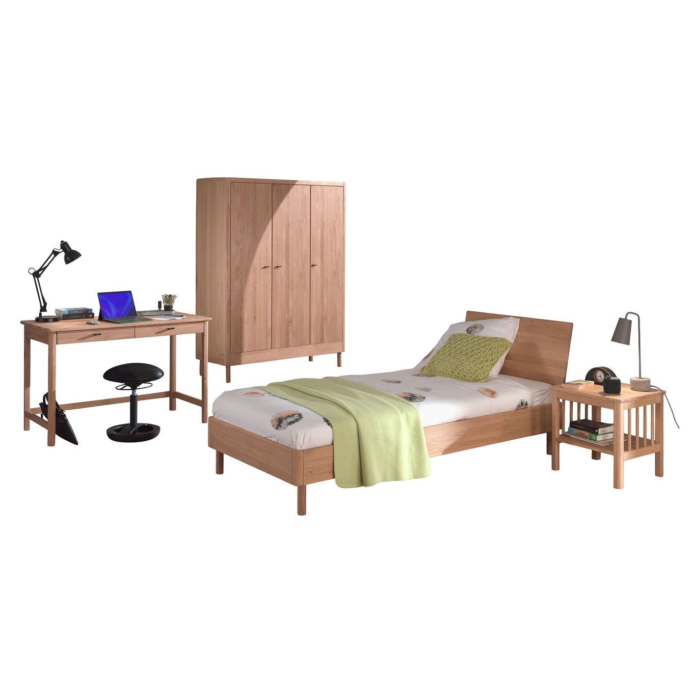 Kinderzimmer Forrest Eiche 4-teilig Set J