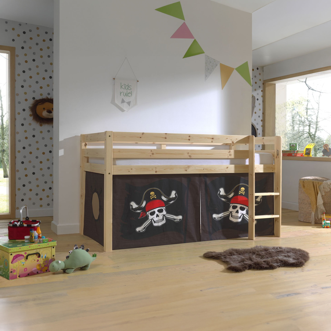 Halbhohes Bett Caribian Pirate Holz #2