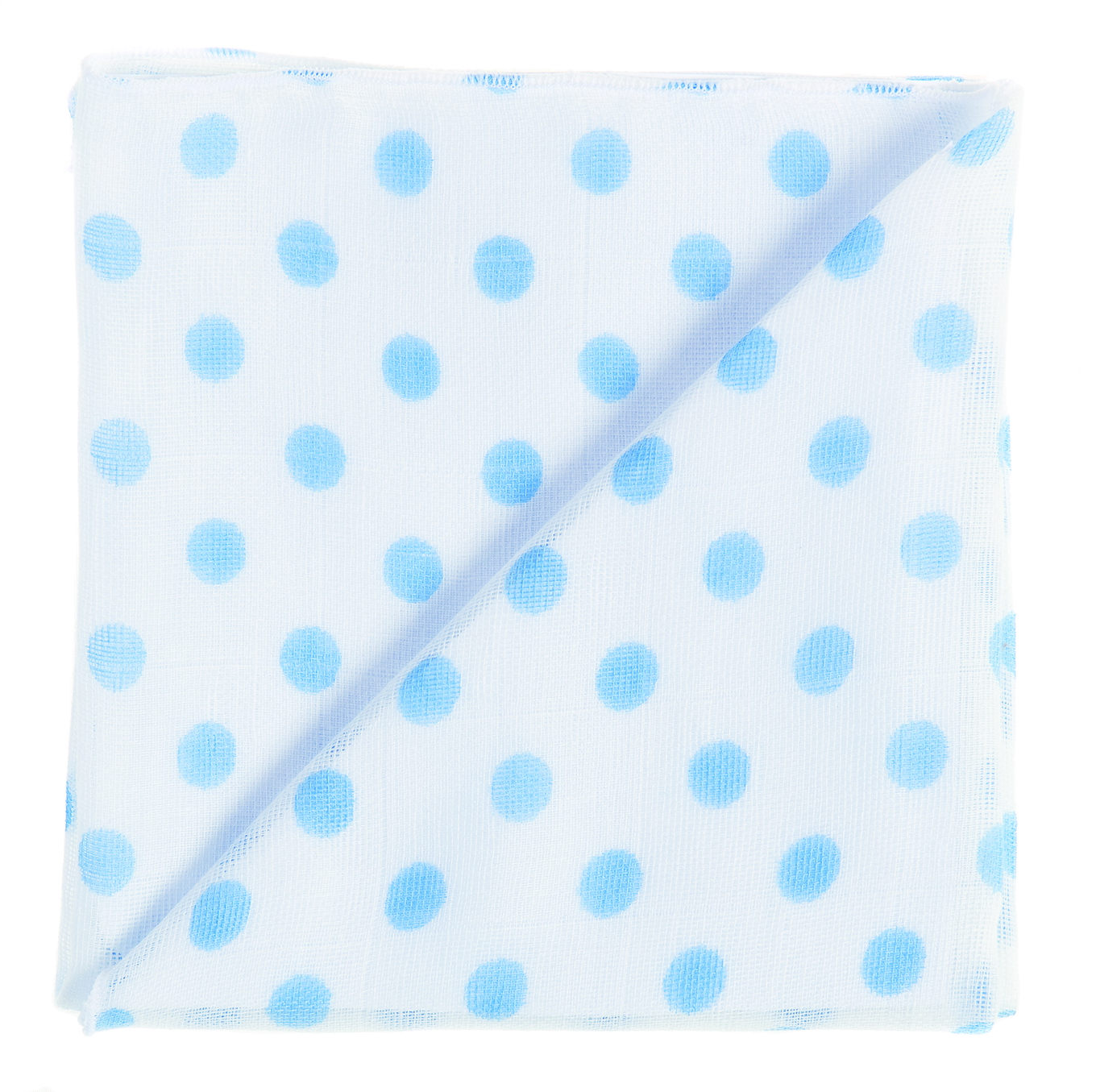 Gaze Spucktuch Weiss/Ciel Dots