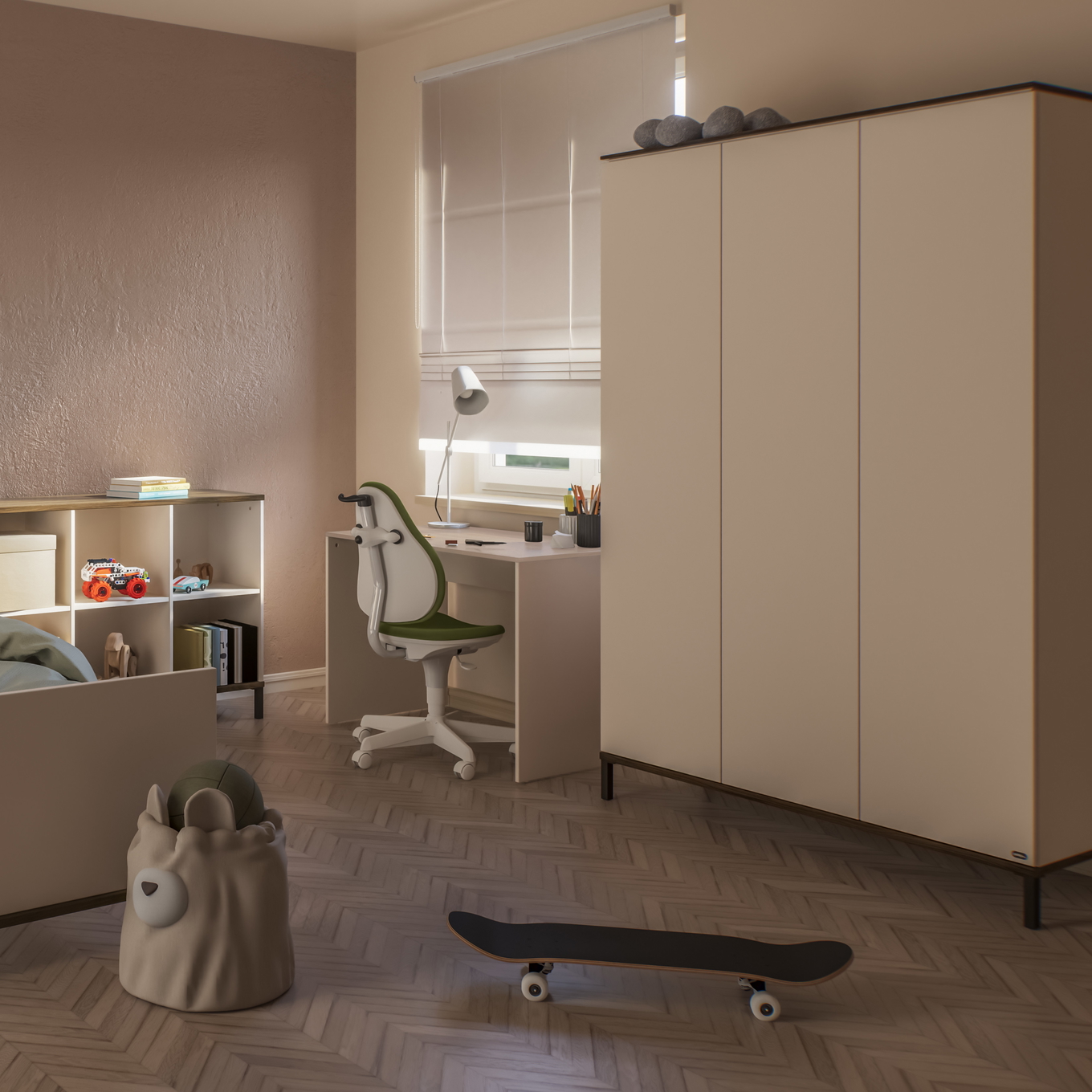 Kleiderschrank Lovely Aliv Yuny 3-türig 4