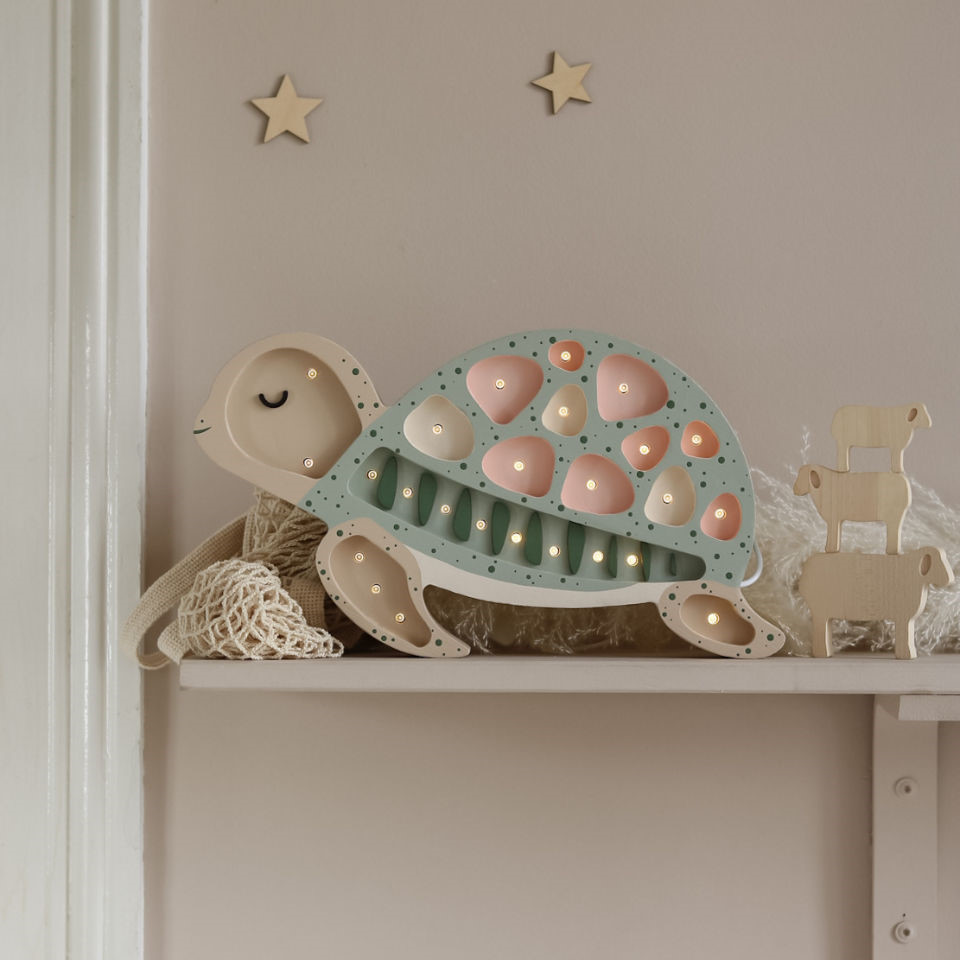 Nachtlampe Schildkröte Seafoam Pink #2