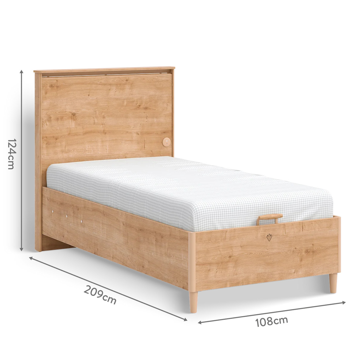 Bett Mocha mit Kopfteil mit Stauraum, 100 x 200 cm 4