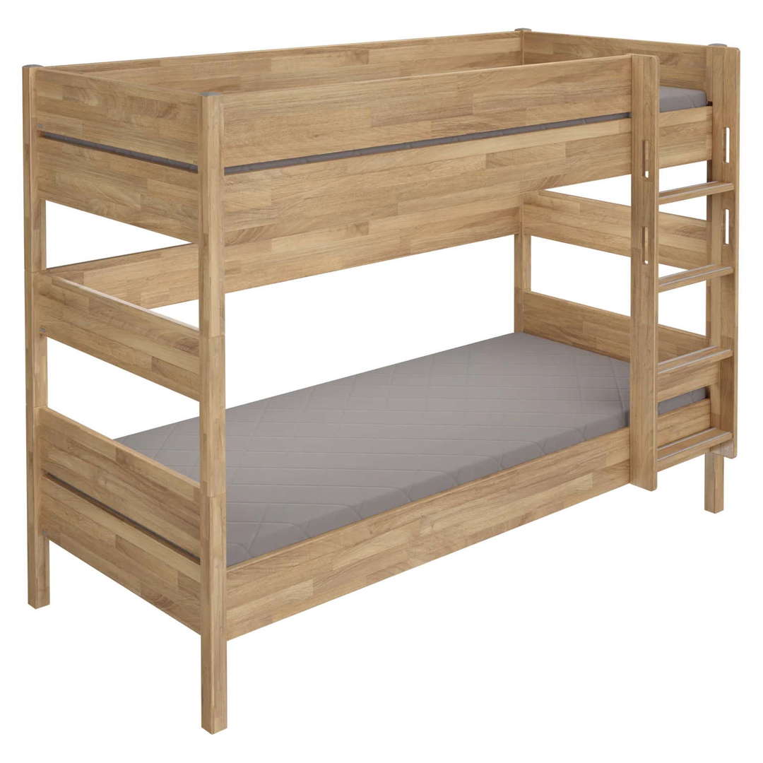 Etagenbett Sten Holz, mit gerader Leiter