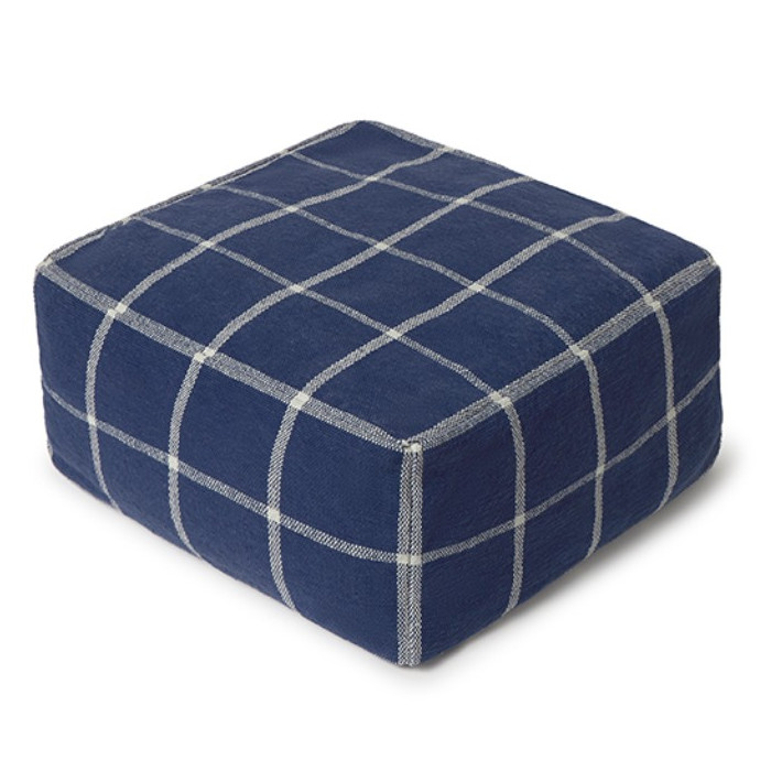 Sitzkissen Geo Block Blau 3